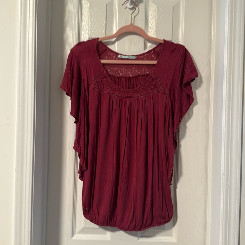 Maurices beautiful dark rose top. - Picture 1 of 4